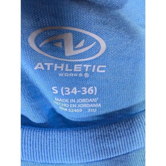 Athletic Works Blue Tri-Blend Active T-Shirt with Long Sleeves Men's Size Small - Picture 4 of 5